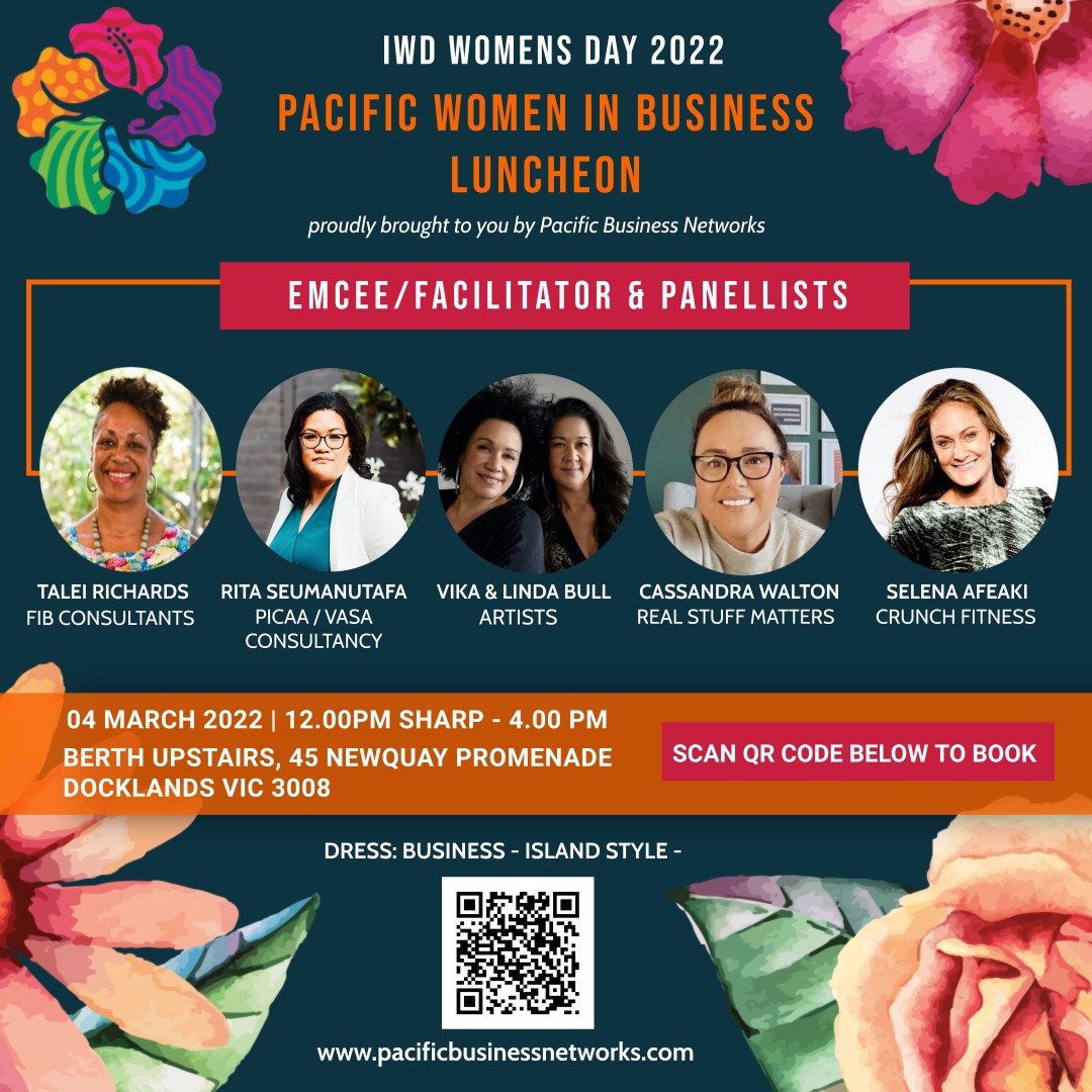IWD Pacific Women In Business Luncheon event artwork